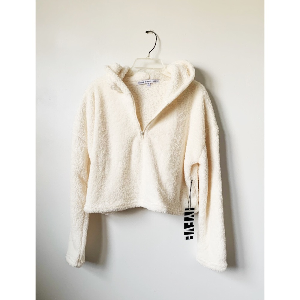 Fuzzy Sherpa Fleece Hoodie Zip - Picture 2 of 8